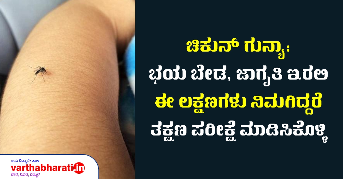 ಚಿಕುನ್ ಗುನ್ಯಾ: ಭಯ ಬೇಡ, ಜಾಗೃತಿ ಇರಲಿ